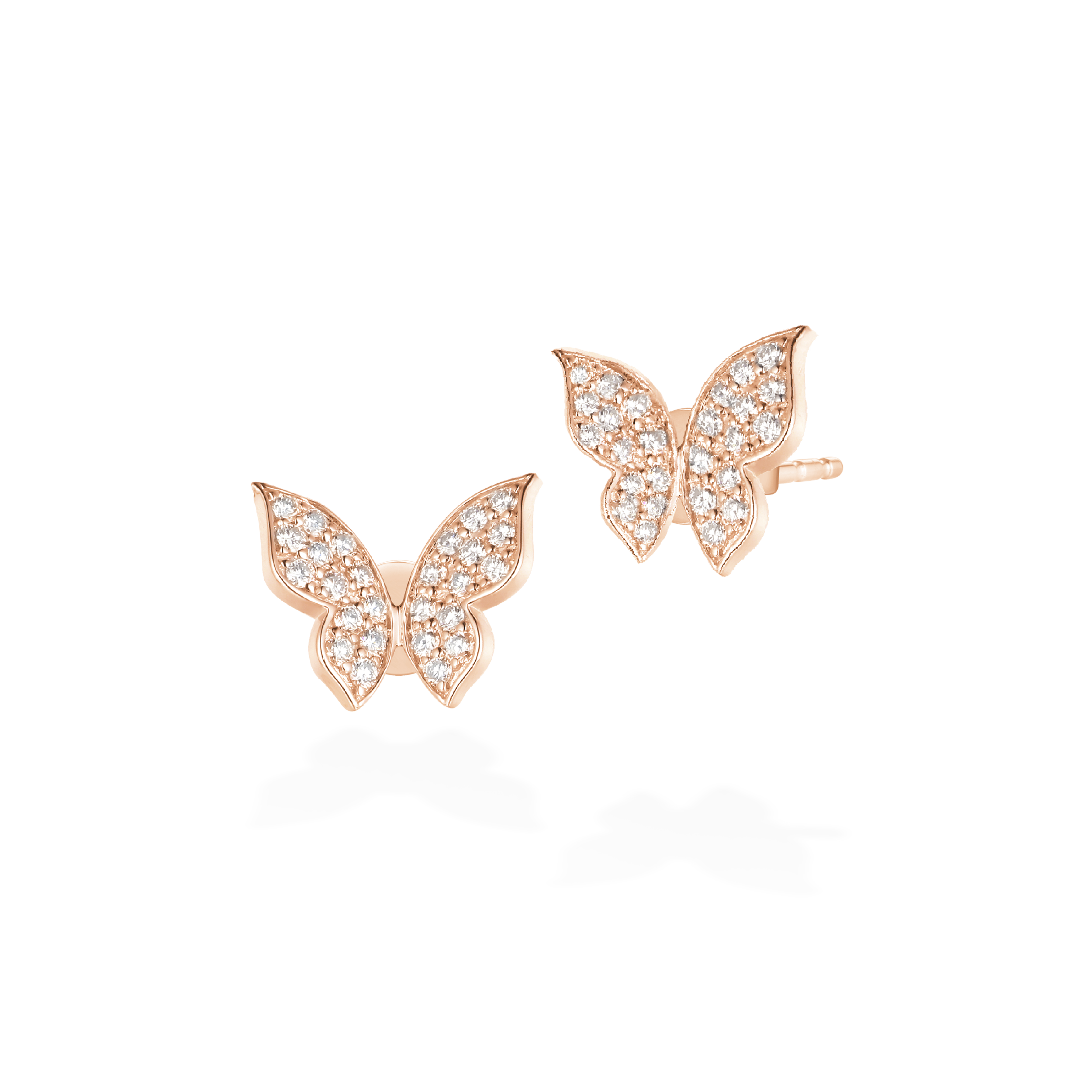 Pavé butterfly diamond earrings